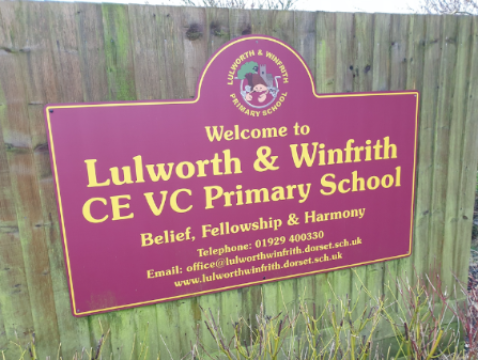 Lulworth & Winfrith School Sign